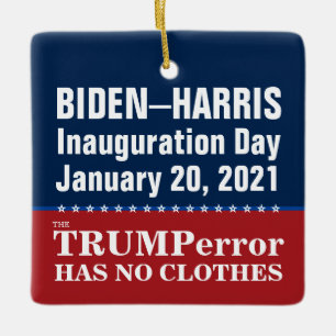 Adorno De Cerámica El Trumperador de inauguración de Biden Harris no 
