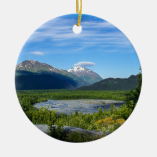 Adorno De Cerámica El valle del glaciar de la salida de Alaska