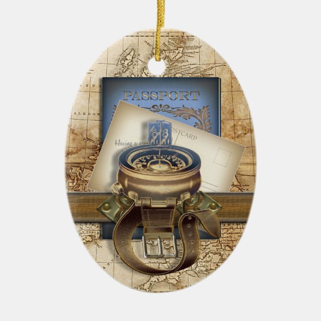 Adorno De Cerámica El viajero (Frente)