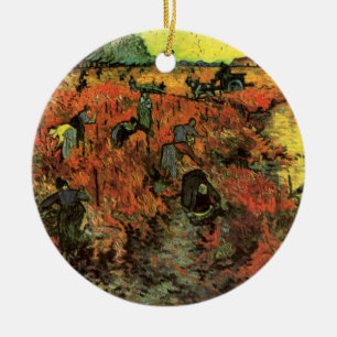 Adorno De Cerámica El viñedo rojo por Vincent van Gogh