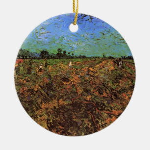 Adorno De Cerámica El viñedo verde de Vincent van Gogh