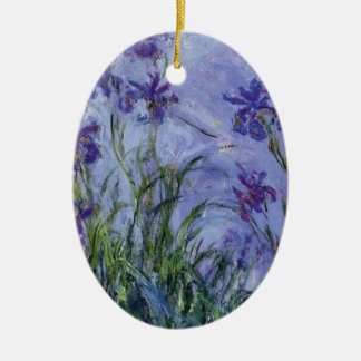 Adorno De Cerámica el vintage florece lilac-irises-1917 monet.