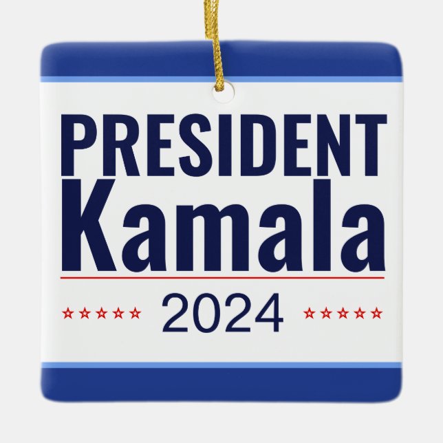 Adorno De Cerámica Elección del presidente Kamala 2024 (Anverso)