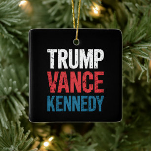 Adorno De Cerámica Elección Trump Vance Kennedy 2024