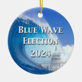 Adorno De Cerámica Elecciones de Ola Azul 2024