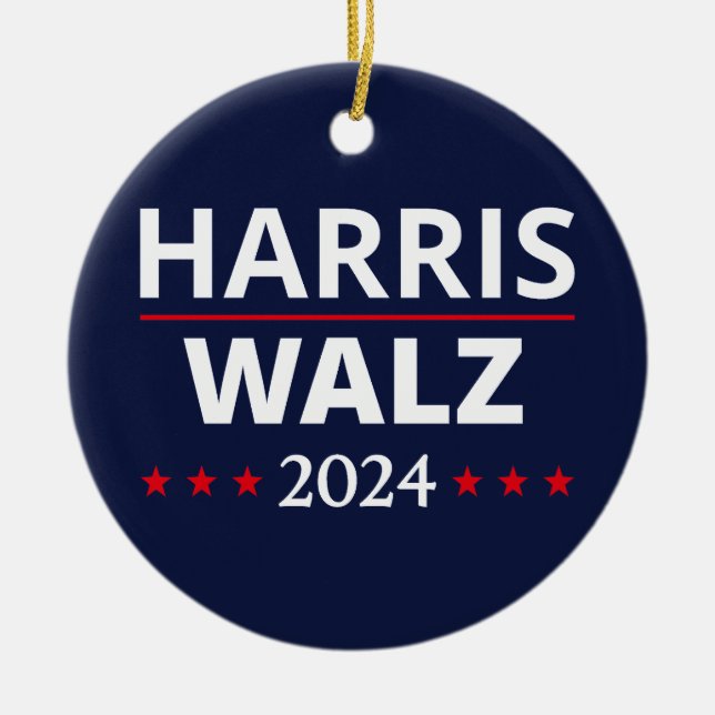 Adorno De Cerámica Elecciones Harris Walz 2024 III (Frente)