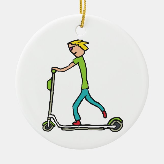 Adorno De Cerámica Electric Scooter (Frente)