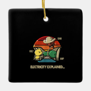 Adorno De Cerámica Electricidad De Ohm Volt Amp Explicada