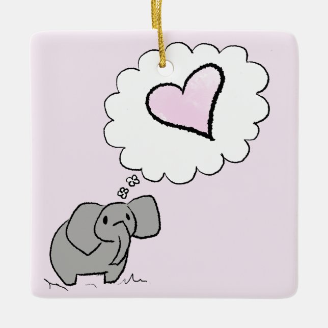 Adorno De Cerámica Elefante (Anverso)