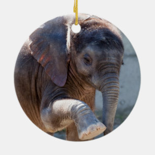 Adorno De Cerámica Elefante bebé