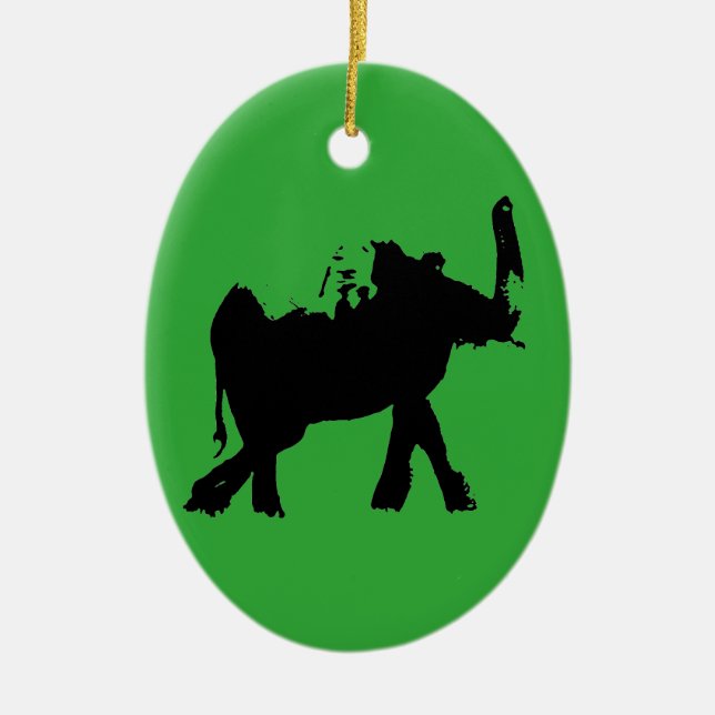 Adorno De Cerámica Elefante bebé (Frente)