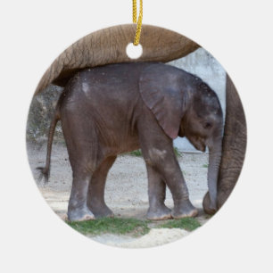 Adorno De Cerámica Elefante bebé
