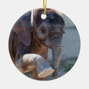 Adorno De Cerámica Elefante bebé
