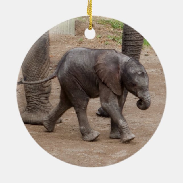 Adorno De Cerámica Elefante bebé (Atrás)