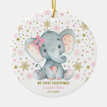 Elefante de Invierno Primer Navidades Niña Bebé