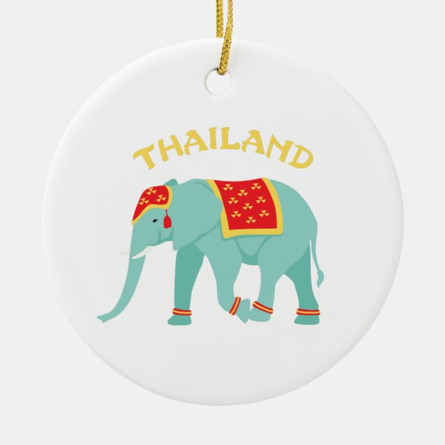 Adorno De Cerámica Elefante de Tailandia (Frente)
