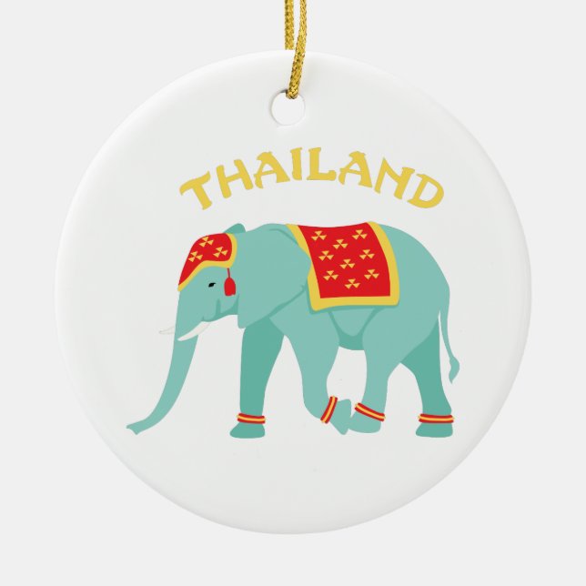 Adorno De Cerámica Elefante de Tailandia (Frente)