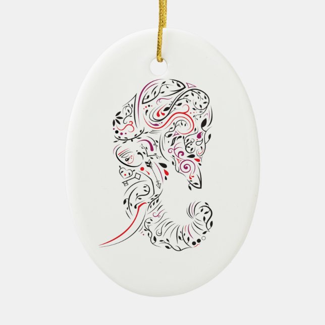 Adorno De Cerámica elefante ornamental (Frente)