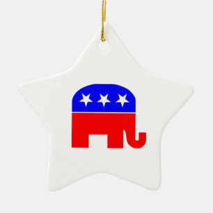 Adorno De Cerámica Elefante republicano