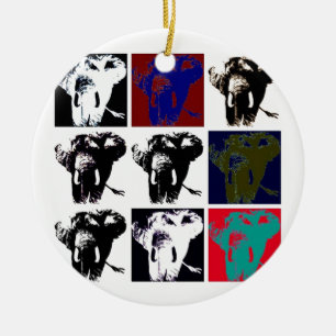 Adorno De Cerámica Elefantes de arte pop