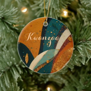 Adorno De Cerámica Elegancia de la festividad de Kwanzaa
