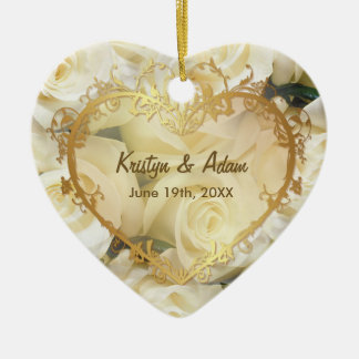 Adorno De Cerámica Elegancia de rosa blanca - Personalizar
