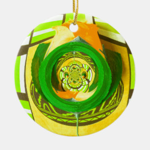 Adorno De Cerámica Elegancia dorada: bello arte rosa amarillo african