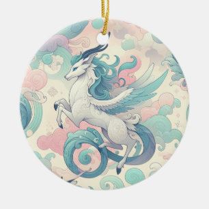 Adorno De Cerámica Elegancia mística: los susurros del Pastel Kirin