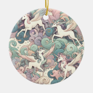 Adorno De Cerámica Elegancia mística: los susurros del Pastel Kirin