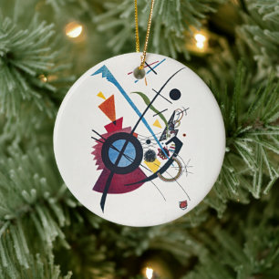 Adorno De Cerámica Elegancia Violeta: Litografía de Wassily Kandinsky