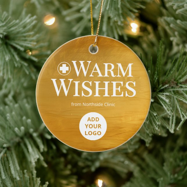 Adorno De Cerámica Elegant Gold Logo Ornament for Doctors (Árbol)