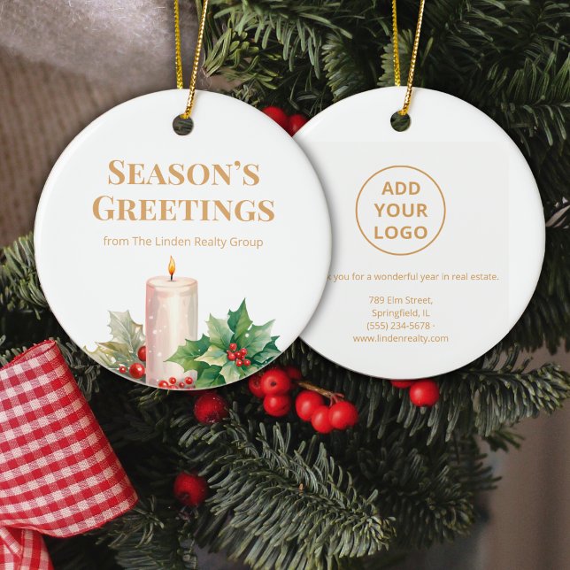 Adorno De Cerámica  Elegant Gold Logo Real Estate Ornament (Subido por el creador)