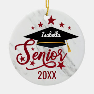 Adorno De Cerámica Elegant personalized Name Graduation senior 2023