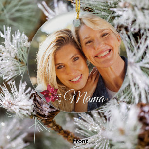 Adorno De Cerámica Elegante 2 foto madre de Navidades de hijas