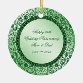 Adorno De Cerámica Elegante 55º aniversario Boda