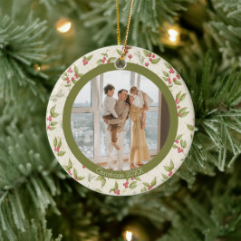Adorno De Cerámica Elegante acuarela Mistletoe, familia de cuadros ve