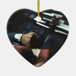 Adorno De Cerámica Elegante artista negro de maquillaje