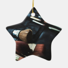 Adorno De Cerámica Elegante artista negro de maquillaje