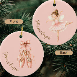Adorno De Cerámica Elegante Bailarina de Ballet Cascanueces Acuarela