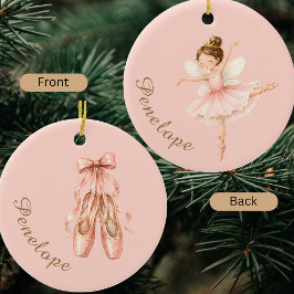 Adorno De Cerámica Elegante Bailarina de Ballet Cascanueces Acuarela