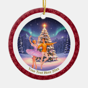Adorno De Cerámica Elegante Cascanueces Ballet Navidad Bailarina Rega