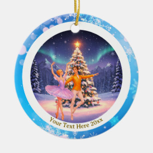 Adorno De Cerámica Elegante Cascanueces Ballet Navidad Bailarina Rega