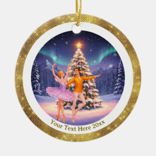 Adorno De Cerámica Elegante Cascanueces Ballet Navidad Bailarina Rega