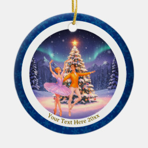 Adorno De Cerámica Elegante Cascanueces Ballet Navidad Bailarina Rega