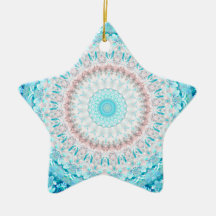 Elegante cristalino azul cielo Mandala