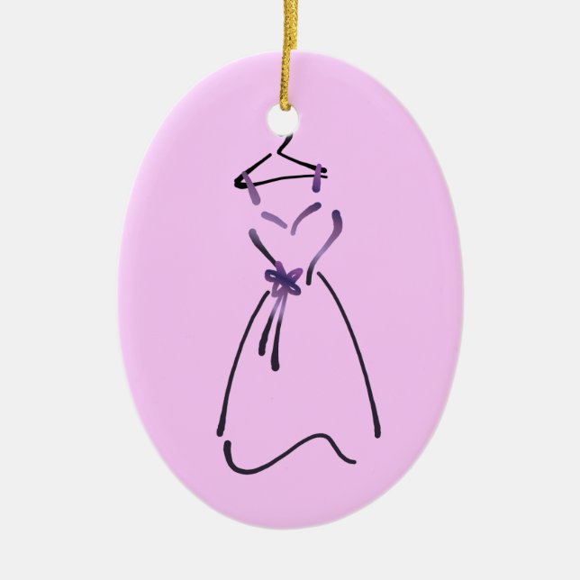 Adorno De Cerámica Elegante diseño de vestir con eslogan de Personali (Frente)