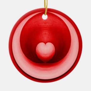 Adorno De Cerámica Elegante El día de San Valentín Love Heart