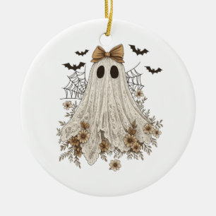 Adorno De Cerámica Elegante fantasma de encaje con reverencia   Fanta