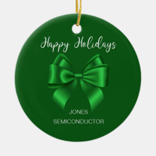 Adorno De Cerámica Elegante Felices Fiestas