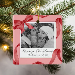 Adorno De Cerámica Elegante festividad de foto de arco rojo rosado